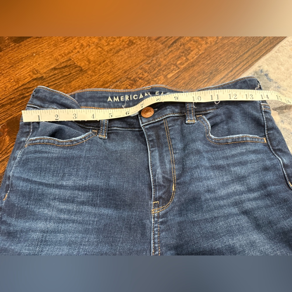 American Eagle High Rise Jegging Size 10R ripped knee - Picture 5 of 9